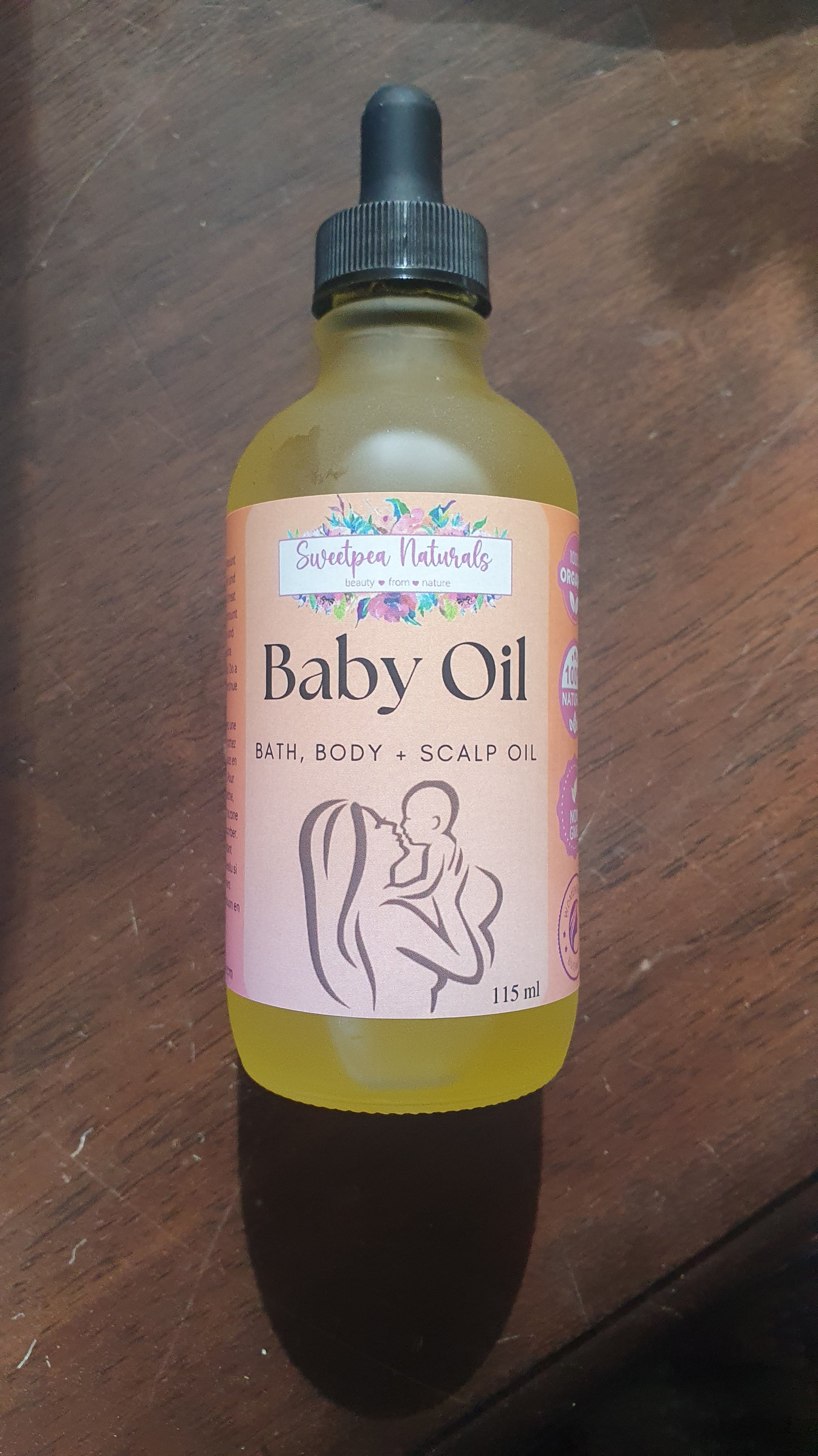 Baby Oil for Bath, Body + Scalp - Sweetpea Naturals