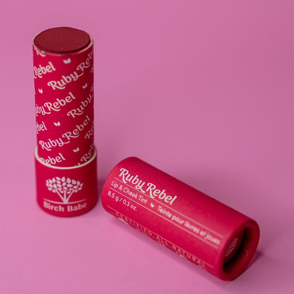 Lip & Cheek Tint and Balm Ruby Rebel - Sweetpea Naturals