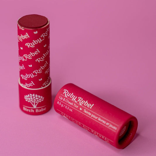 Lip & Cheek Tint and Balm Ruby Rebel - Sweetpea Naturals