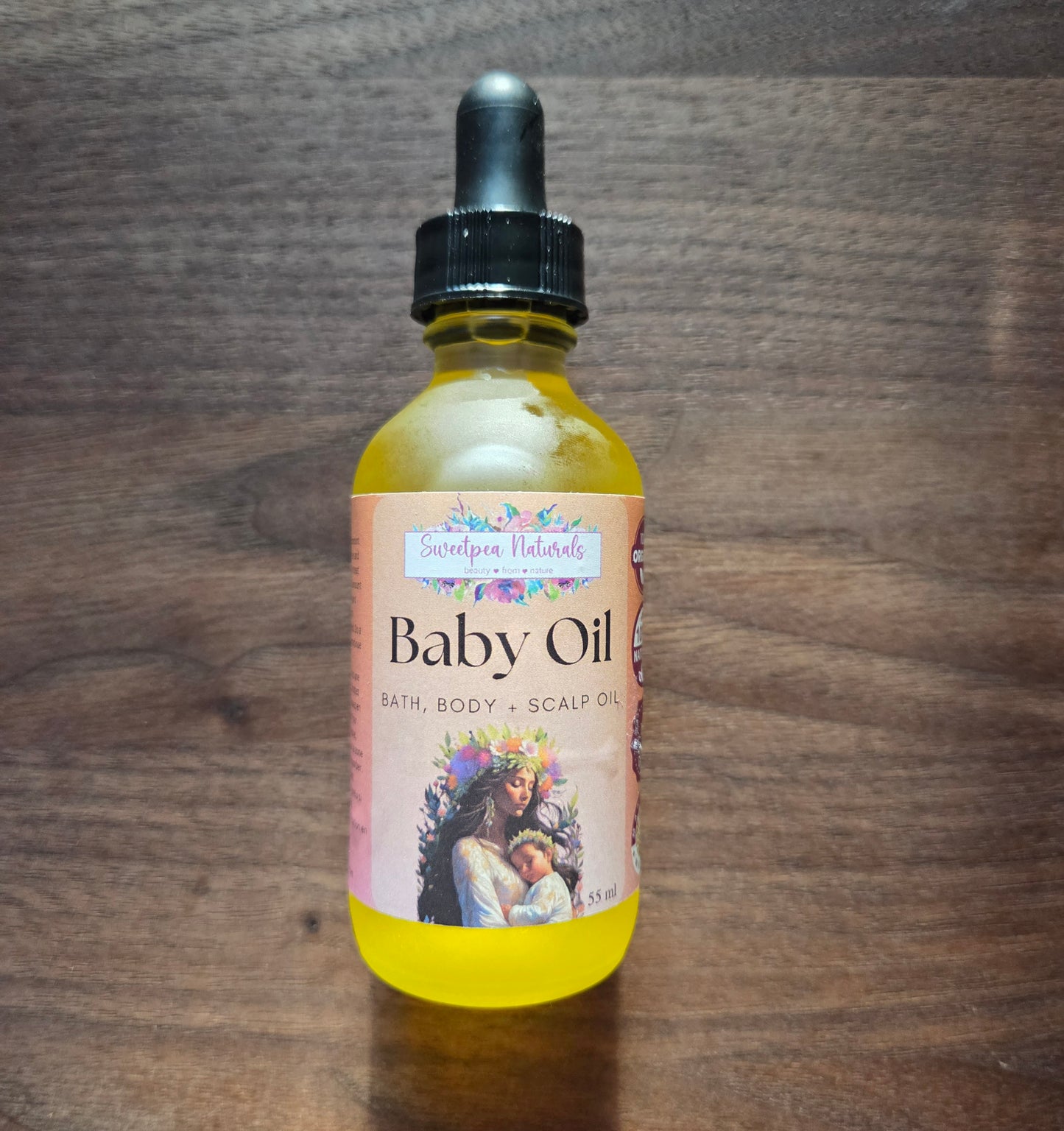 Baby Oil for Bath, Body + Scalp