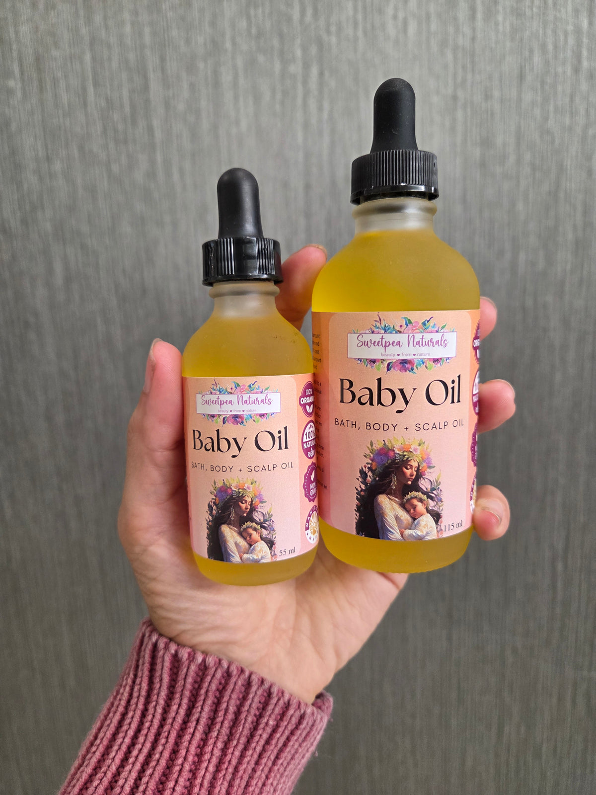 Baby Oil for Bath, Body + Scalp