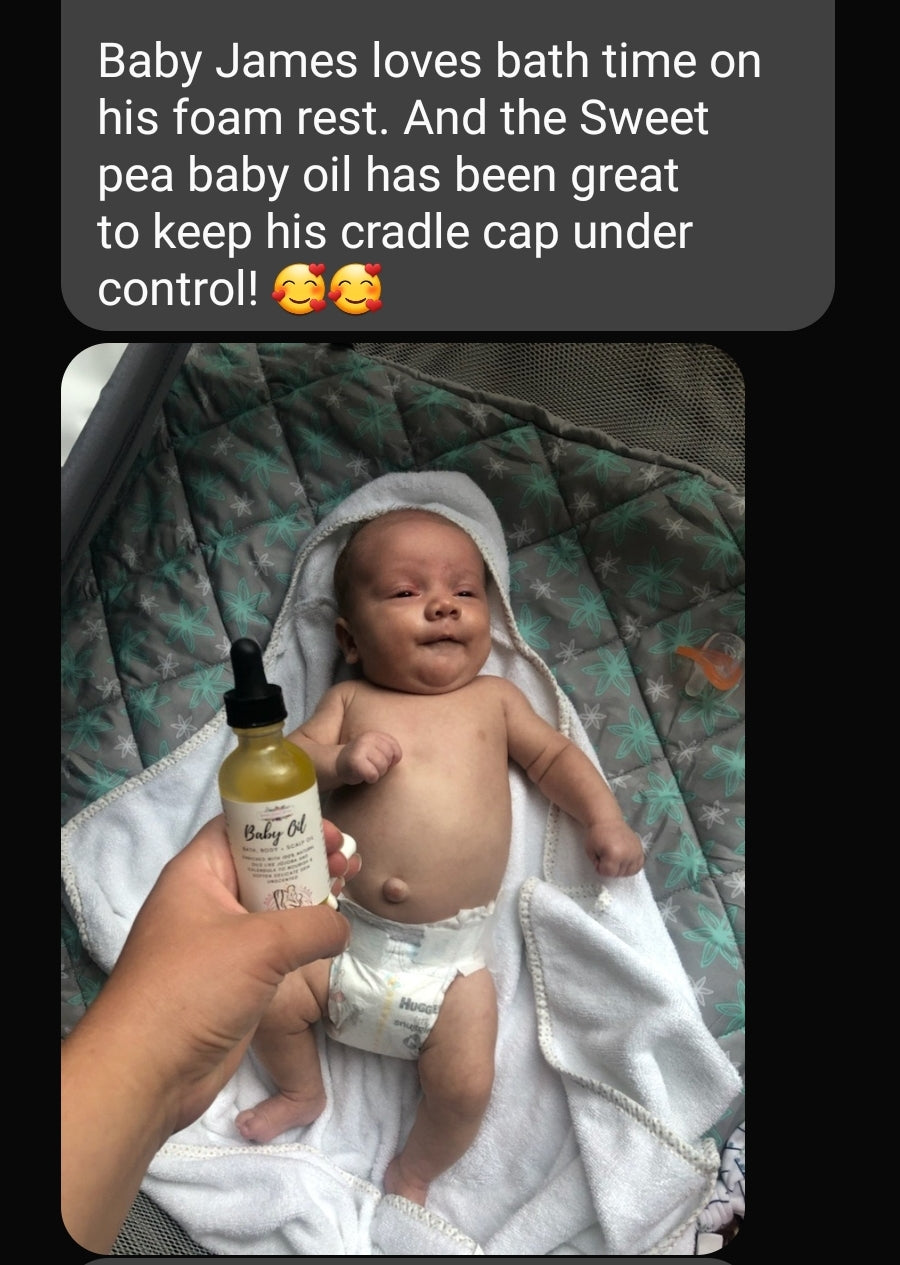 Baby Oil for Bath, Body + Scalp