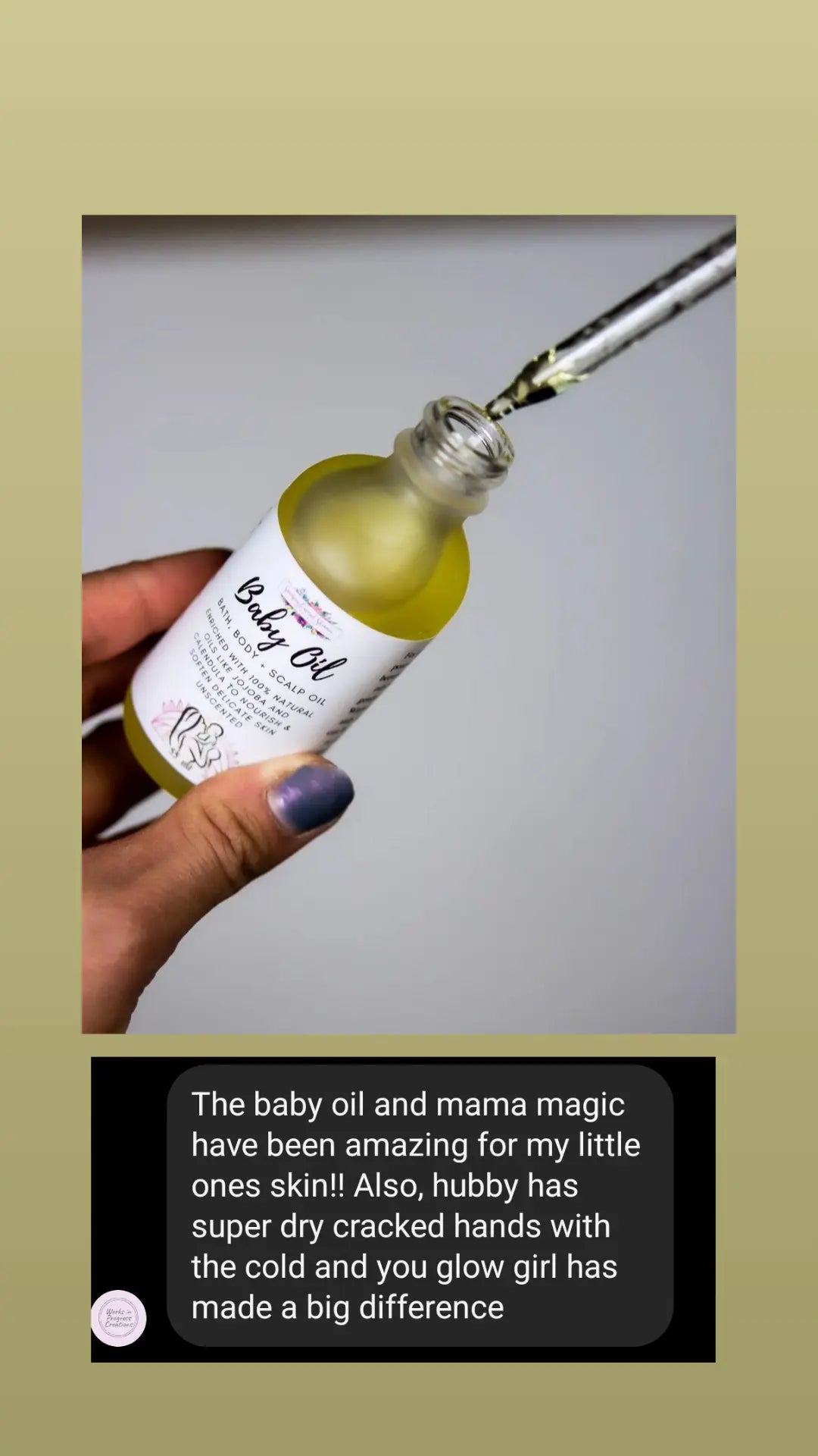 Baby Oil for Bath, Body + Scalp