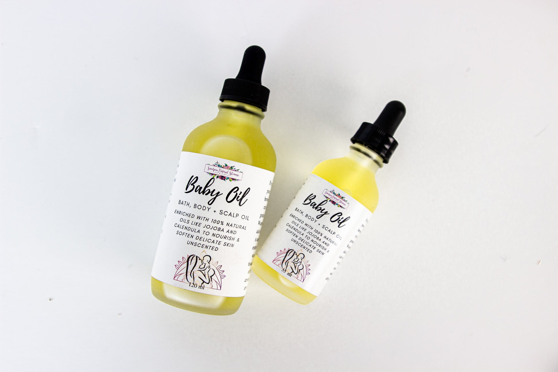 Baby Oil for Bath, Body + Scalp - Sweetpea Naturals 