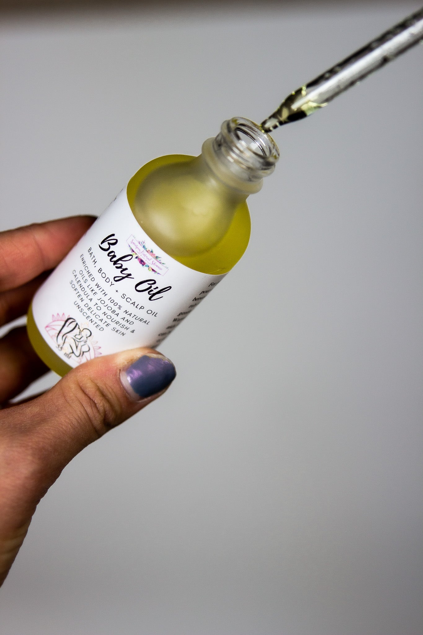 Baby Oil for Bath, Body + Scalp - Sweetpea Naturals 